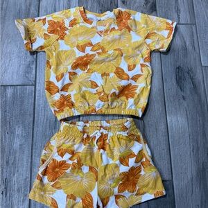 Jessica Simpson Yellow and Orange Floral Set